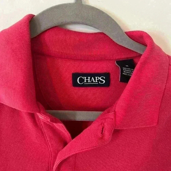 Chaps Men’s Size Medium Rich Dark Pink, Casual Polo Shirt - Picture 3 of 6